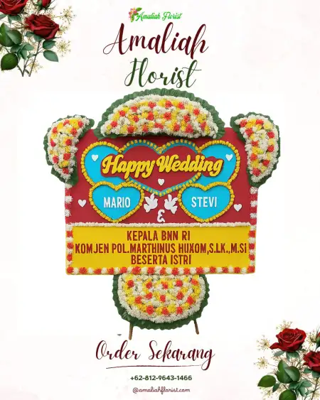 Papan Bunga Pernikahan Ilir